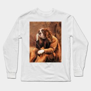 King Charles Cavalier Portrait - George Long Sleeve T-Shirt